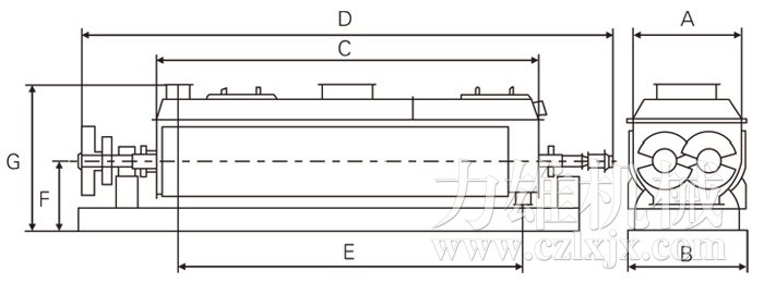 空心槳葉干燥機(jī)結(jié)構(gòu)示意圖